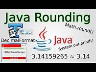 Video thumbnail for Java: Rounding Numbers (Math.round(), DecimalFormat & printf)