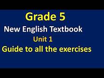 Video thumbnail for class 5 English/new textbook/unit 1/grade 5 New English book/guide