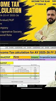 Video thumbnail for 📌Income Tax Slab FY 2024-25| Income Tax Calculator FY 2024-25| #shorts #incometax #youtubeshorts