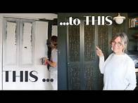 Video thumbnail for I made bi-fold closet doors into bypass doors, and my fabric method for covering the louvres.