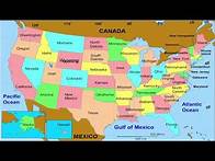 Video thumbnail for 50 States and Capitals of the United States of America | Learn geographic regions of the USA map