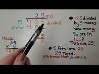 Video thumbnail for 6th Grade Math 5.1b, Dividing Whole Numbers, Using Long Division