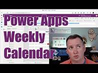 Video thumbnail for Power Apps Weekly Calendar