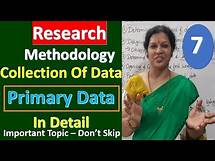 Video thumbnail for 7. "Collection of Data - Primary Data Collection In Detail" from Research Methodology Subject