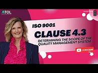 Video thumbnail for Understanding ISO 9001 | Clause 4.3