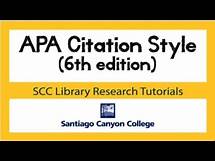 Video thumbnail for APA Citation Style 6th Edition Tutorial