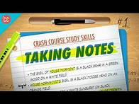 Video thumbnail for Taking Notes: Crash Course Study Skills #1