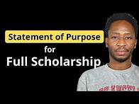 Video thumbnail for How to craft a full scholarship statement of purpose/ personal statement for graduate studies in USA