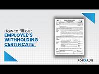 Video thumbnail for How to Fill Out Form W4 or Employee's Withholding Certificate