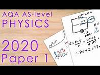 Video thumbnail for AQA AS 2020 Paper 1 - AS-level Physics Past Paper