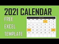 Video thumbnail for 2021 Excel Calendar Template - 21 Designs - Free Download