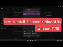 Video thumbnail for How to Install Japanese Keyboard On Windows 11/10