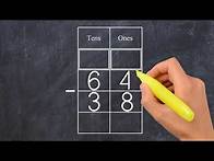 Video thumbnail for 2-Digit Subtraction with Regrouping. Grade 2