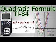 Video thumbnail for TI-84 Quadratic Formula Program & Factoring (works for complex/imaginary solutions)