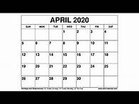 Video thumbnail for Free Printable April 2020 Calendar - Wiki-Calendar.Com