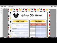 Video thumbnail for Editable Disney Trip Planner Tutorial