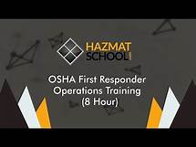 Video thumbnail for OSHA First Responder Operations Training (8 Hour)