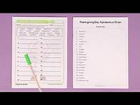 Video thumbnail for Thanksgiving Day Alphabetical Order Worksheet