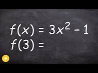 Video thumbnail for How to evaluate a function for a given value