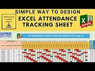 Video thumbnail for Design a fully automatic attendance sheet in Excel | Download sample Attendance sheet