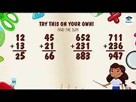 Video thumbnail for MATH02L07: Adding 2-3 Digit Numbers without Regrouping