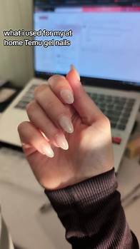 Video thumbnail for DIY Temu Gel Nails Tutorial: Milky White At-Home Beauty