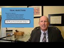 Video thumbnail for Trial Objections - Procedures, strategies, and the 18 most common courtroom objections.