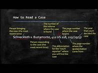 Video thumbnail for Understanding Case Citations