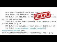 Video thumbnail for 550-5.7.1 The IP you're using to send mail is not authorized | SMTP relay