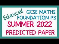 Video thumbnail for EDEXCEL GCSE Maths May 2022 Predicted Foundation Paper 3