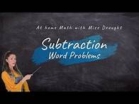 Video thumbnail for Subtraction Word Problems for Kids