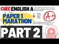 Video thumbnail for CSEC English A Paper 1 Marathon 2023 PART 2
