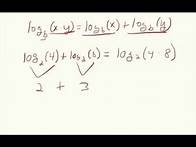 Video thumbnail for Properties of Logarithms: Product Rule