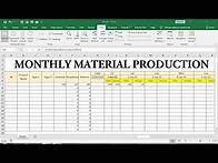 Video thumbnail for manufacturing production schedule template excel
