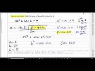 Video thumbnail for WMA11/01 (Edexcel) IAL P1 January 2023, Q4, Quadratics, Discriminant, Solving Quadratic Inequalities