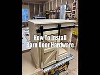 Video thumbnail for How to install barn door hardware on a cabinet