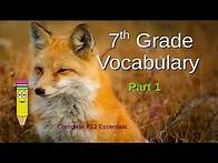 Video thumbnail for 7th Grade Vocabulary word list 1 online public school classroom lesson language arts