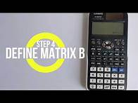 Video thumbnail for Casio Classwiz FX-991EX Matrix Multiplication: How to Multiply Two Matrices
