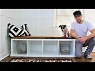 Video thumbnail for IKEA HACK - The Shiplap-style Storage Bench