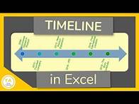 Video thumbnail for How to Make a Timeline in Excel - Tutorial