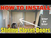Video thumbnail for How To Install Sliding Closet Doors Including Hardware Cutting Door & Full Installation Step By Step