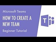 Video thumbnail for How to Create a Microsoft Team