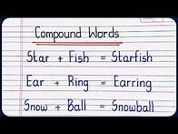Video thumbnail for Compound words for grade 1 | compound words | compound words in English