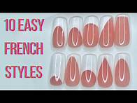 Video thumbnail for How To Draw Easy French Tip Nails ♡ French Tip Nail Art Tutorial