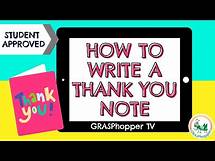 Video thumbnail for How to Write a Thank you Note for Kids in English