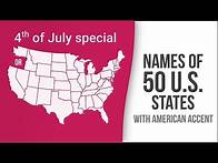 Video thumbnail for Names of 50 US States with American Accent - American English Pronunciation