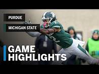 Video thumbnail for Highlights: Purdue Boilermakers vs. Michigan State Spartans | Big Ten Football