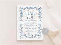 Video thumbnail for Editable Baby Shower Thank You Card Canva Template Instant Download Blue Toile Baby Shower Thank You Printable Digital Download Corjl - Etsy