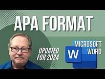 Video thumbnail for Make an APA Template in Microsoft Word