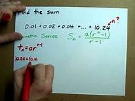 Video thumbnail for Geometric Series (How to Find the Sum of a Sequence)